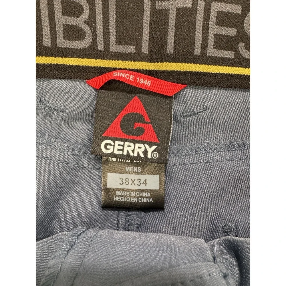 Gerry Venture Pants Men‎ 38x34 Blue Performance Commuter Utility Nylon Hiking